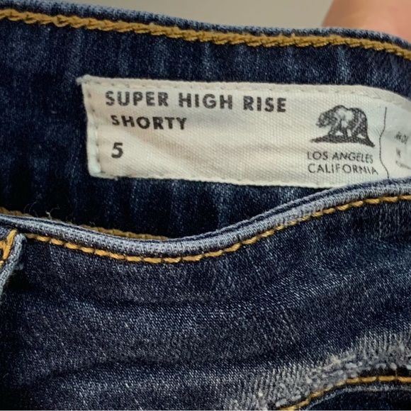 Bullhead Super High Rise Shorty Denim Shorts - Picture 11 of 11
